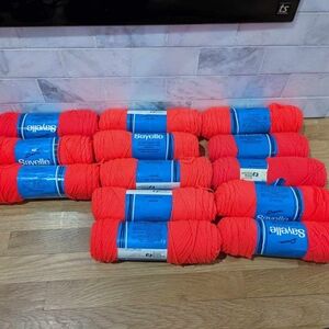 13 Skeins Sayelle Yarn 330 Watermelon TG&Y Vintage Worsted 100% Orlon Acrylic